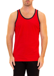 Men's Essentials Cotton Tank Top Red