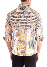 Egyptian Nights White Long Sleeve Dress Shirt