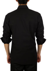 Men's Black Button Up Long Sleeve Dress Shirt