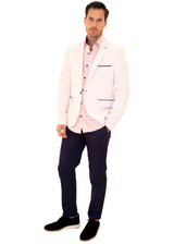 Paisley Texture Solid Pink Button Up Men's Long Sleeve Dress Shirt