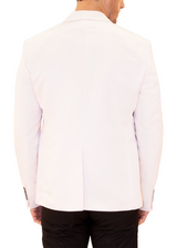 Satin Finish Evening Blazer Solid Pink