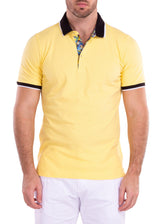 Men's Essentials Short Sleeve Polo Shirt Solid Yellow