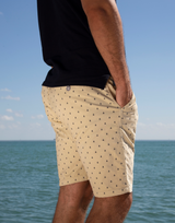 Sailboat Print Shorts Khaki