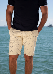 Sailboat Print Shorts Khaki