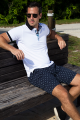 Sailboat Print Shorts Navy