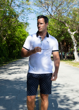 Sailboat Print Shorts Navy