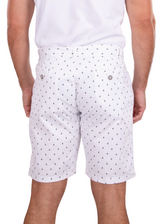 Sailboat Print Shorts White