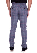 Men's Plaid Dress Pants Red & Grey