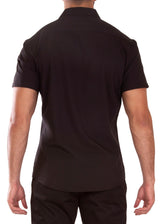 Performance Fit Short Sleeve Dress Shirt Black