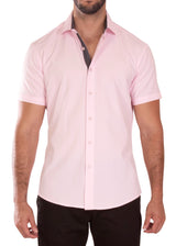 Performance Fit Short Sleeve Dress Shirt Pink