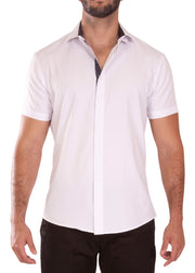 Performance Fit Short Sleeve Dress Shirt White