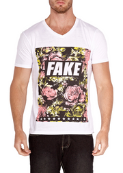 Fake News Graphic Tee White