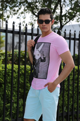 DJ Bunny Graphic Tee Pink