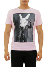 DJ Bunny Graphic Tee Pink