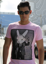 DJ Bunny Graphic Tee Pink