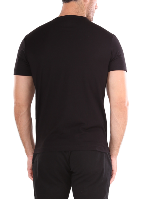 Men's Essentials Cotton Crew Neck Solid Black