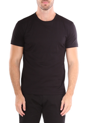 Men's Essentials Cotton Crew Neck Solid Black