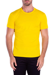 Men's Essentials Crew Neck Solid Yellow