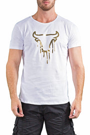 Metallic Bull Graphic Tee White