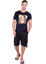 Mona Lisa Graphic Tee Navy