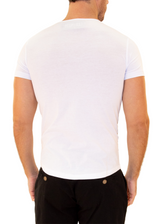 NYC Mesh Overlay Graphic Tee White