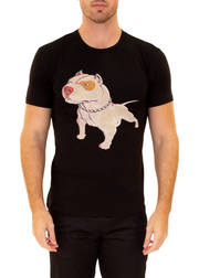 Pitbull Print Graphic Tee Black