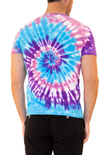 Tie Dye Cotton Henley Purple