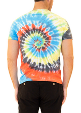 Tie Dye Cotton Henley Yellow